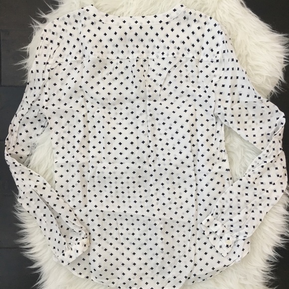 LOFT Diamond Print Blouse - Picture 5 of 7